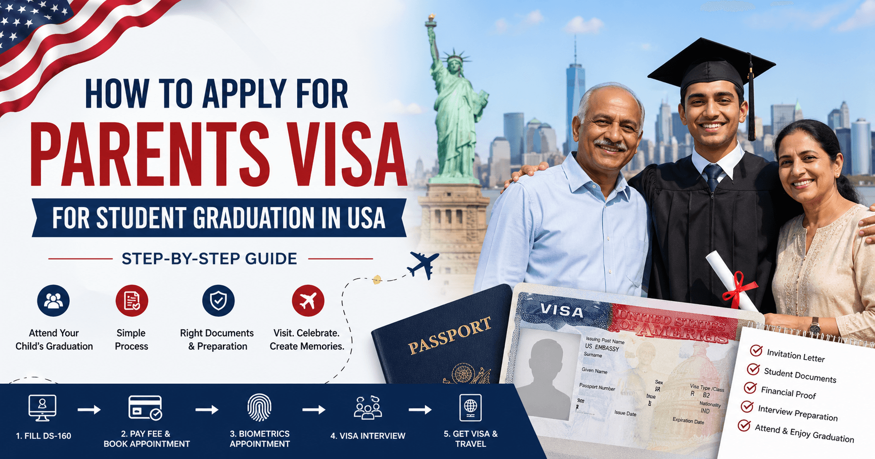 How to Get a US Visitor (B‑2) Visa for Parents to Attend Your Graduation